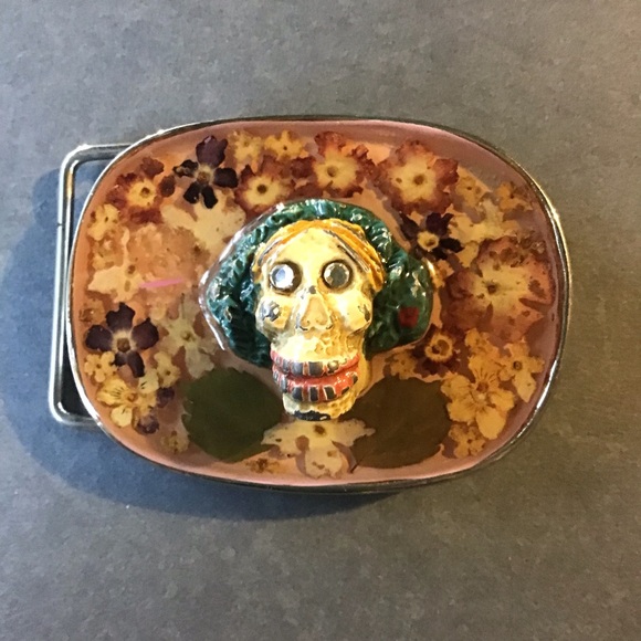 Accessories - Day of the Dead Design Belt Buckle